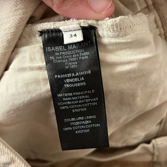 ISABEL MARANT ETOILE Off-White Vendelia Jeans Size 34 (US 24) - Picture 6 of 8